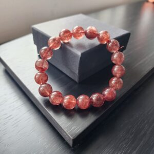 Vòng tay Đá thạch anh tóc nâu đỏ