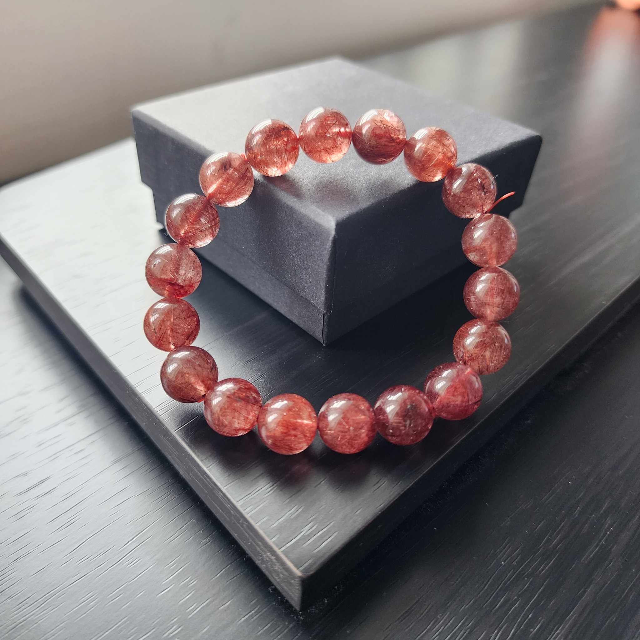 Vòng tay Đá thạch anh tóc nâu đỏ